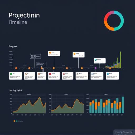 Visual representation of a project timeline